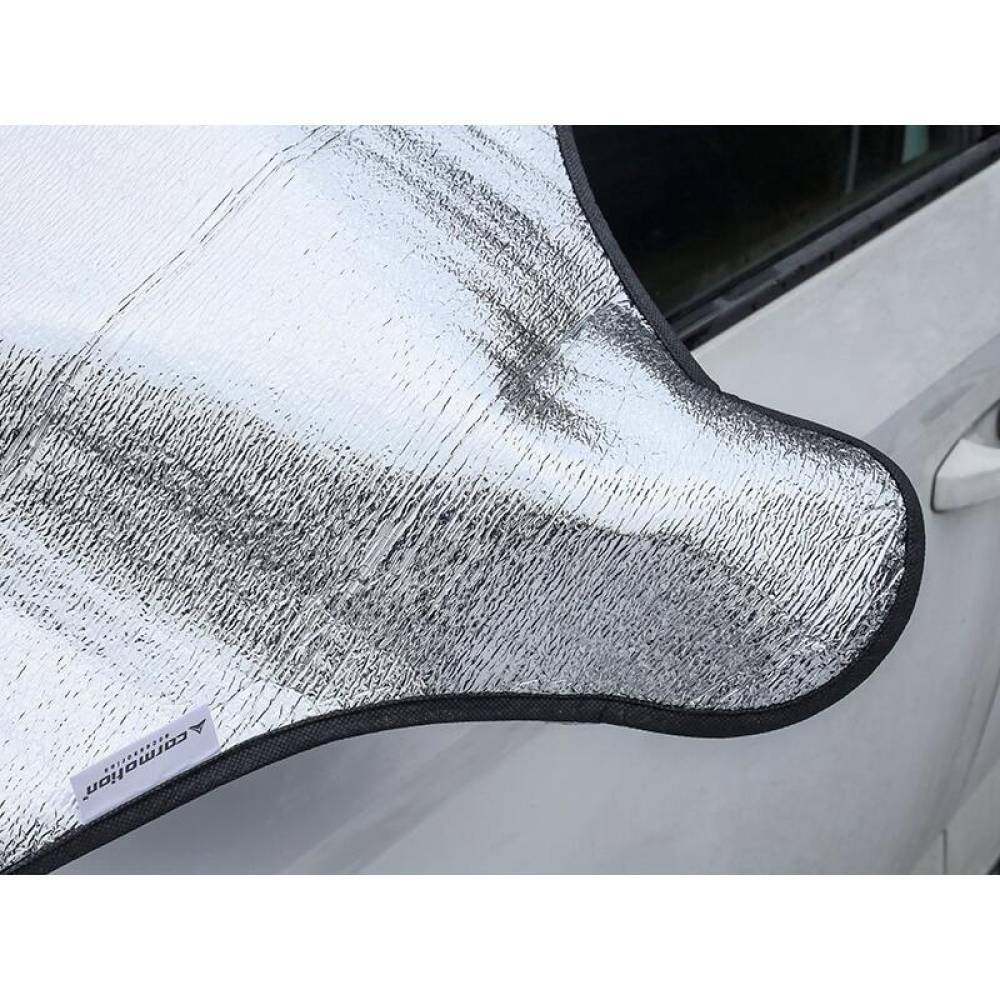 Protectie parbriz exterior, vara-iarna, antiinghet, 100x200cm, cu 2 clapete 25 cm, Carmotion 58552