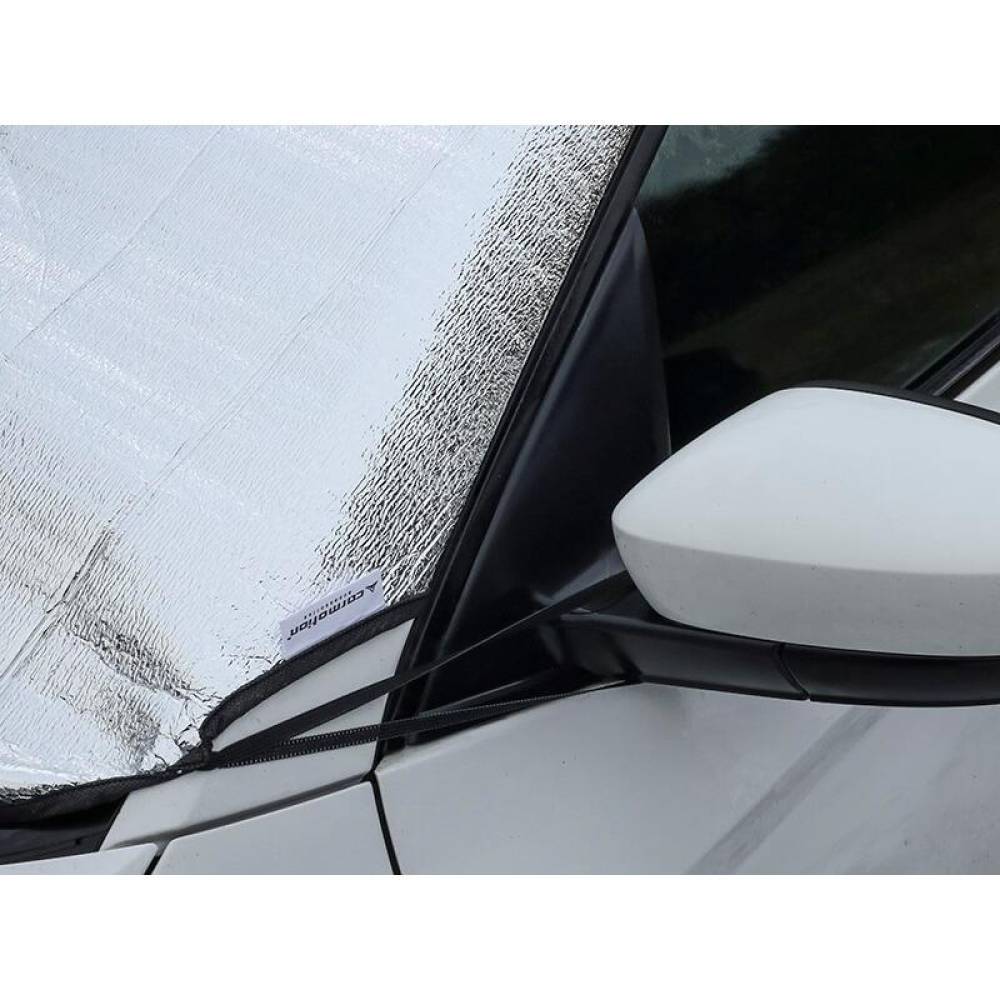 Protectie parbriz exterior, vara-iarna, antiinghet, 100x200cm, cu 2 clapete 25 cm, Carmotion 58552