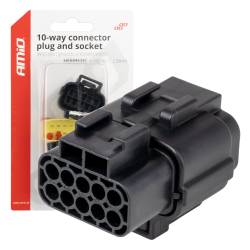 Set mufa conector cu 6 pini, set mama-tata, Econoseal Japan, impermeabila, AMIO 04351