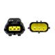 Set mufa conector cu 3 pini, set mama-tata, Econoseal Japan, impermeabila, AMIO 04347