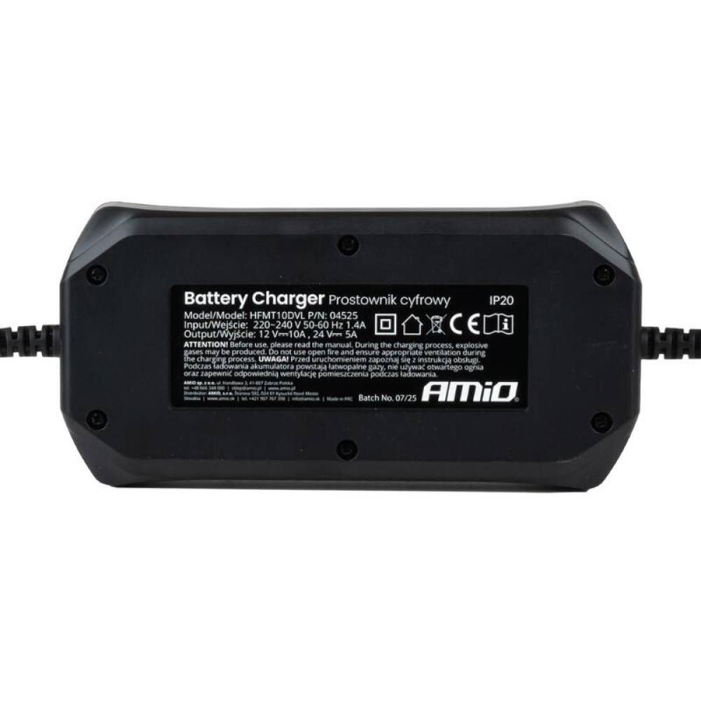 Redresor digital auto 12-24V, 10A, pentru acumulator STD, GEL, AGM, WET Amio 04525