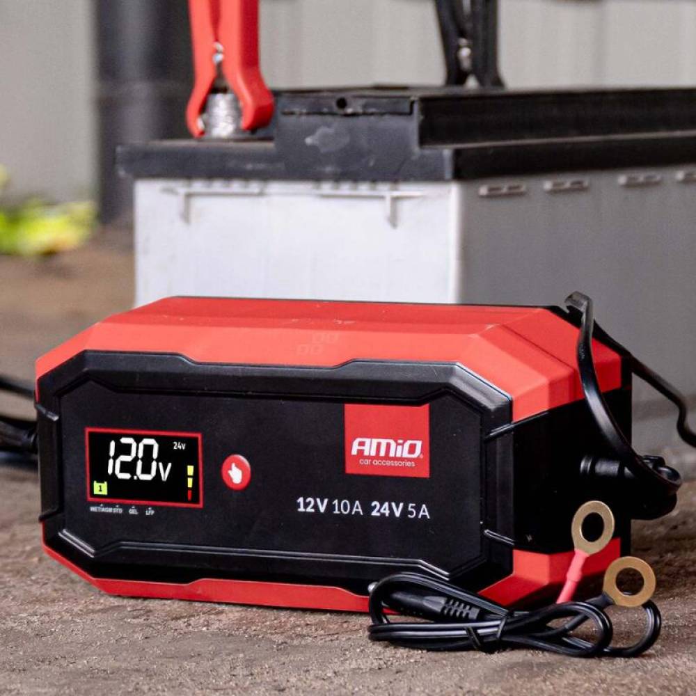 Redresor digital, 10A, 12-24V, AGM, GEL, STD, LiFePo4 LFP PRO, AMIO 04528