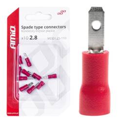 Papuci elelectrici fisa plata Tata, 3.8mm, 0.5-1.5mm2, 10A , set 10 bucati Amio 03064
