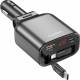 Încărcător auto cu USB-A și USB-C, QC 30W, cablu retractabil 45W cu adaptor iPhone și voltmetru CHOETECH TC0033
