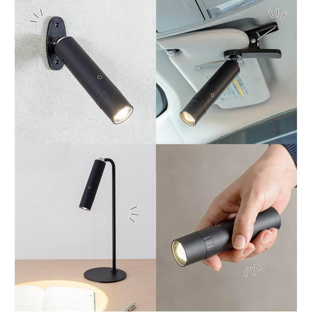 Lampă magnetica multifunctionala, lanterna detașabilă, cu 3 tipuri de prinderi, zoom, dimabila, 190lm, Well Canny 53937