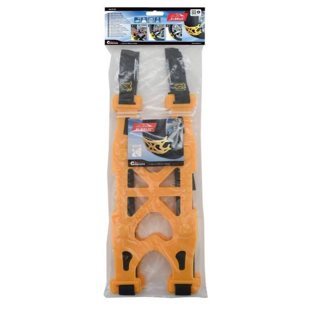 Set 2 lanturi antiderapante, tip banda, fixare cu chinga, 6mm, ELBRUS, Compass 01457