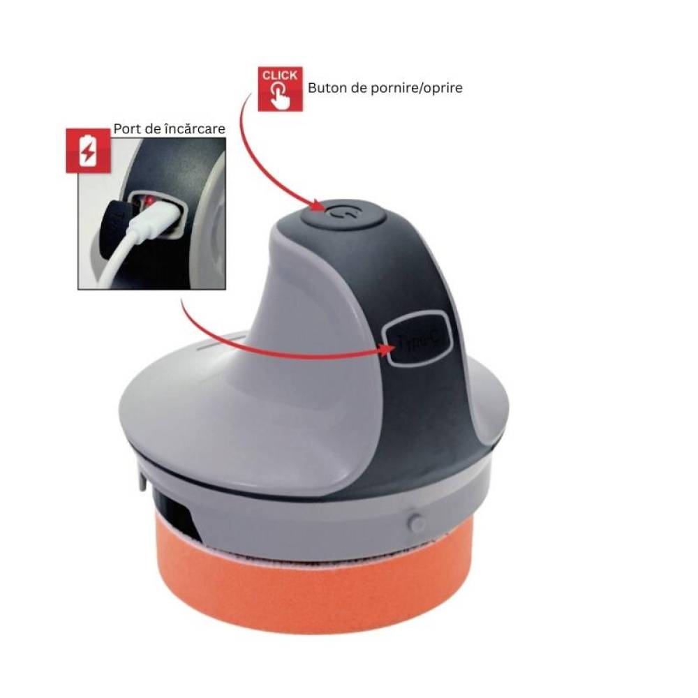 Aparat polisat cu acumulator de 2000mAh, cu razuitor gheata, Compass 07265