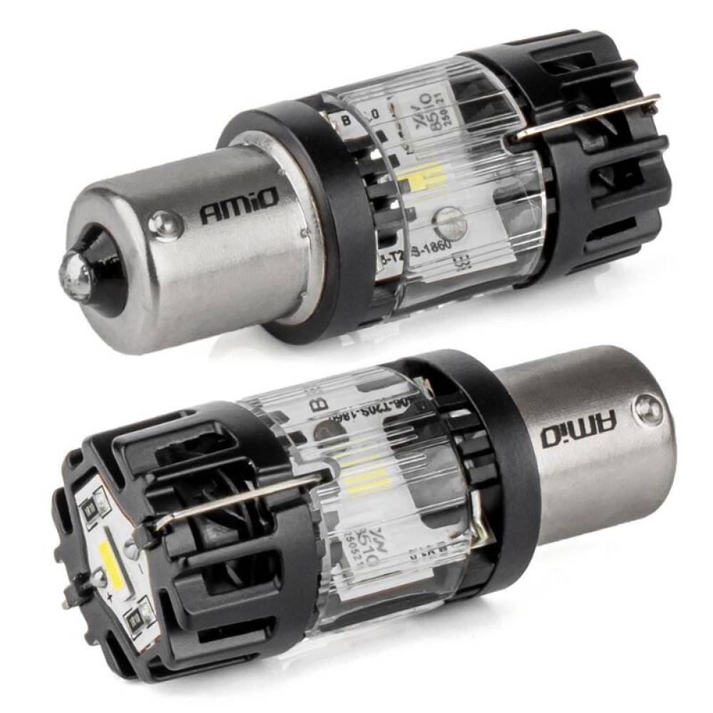 Bec semnalizare Led, 12V/21W, P21W, BA15S, Alb, CANBUS, 1 bucata, Amio 04688