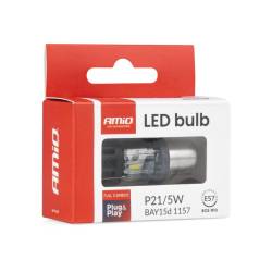 Bec pozitie frana 12V, P21/5W, BAY15D, Canbus, 1 bucata, Amio 04689