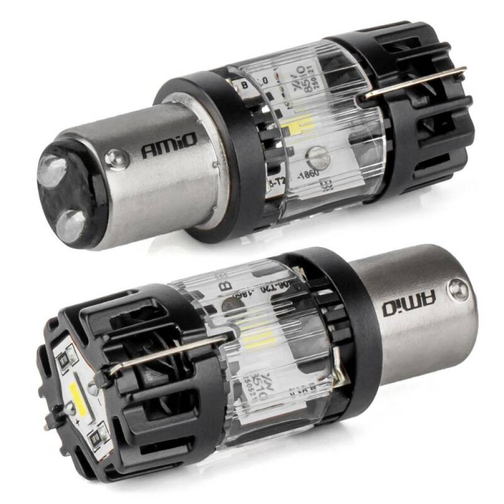 Bec pozitie frana 12V, P21/5W, BAY15D, Canbus, 1 bucata, Amio 04689