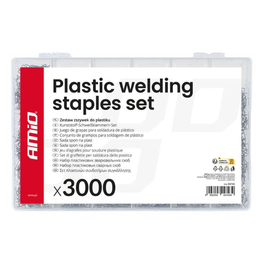 Trusa cleme pentru pistol lipit plastic 3000 piese Amio 04743