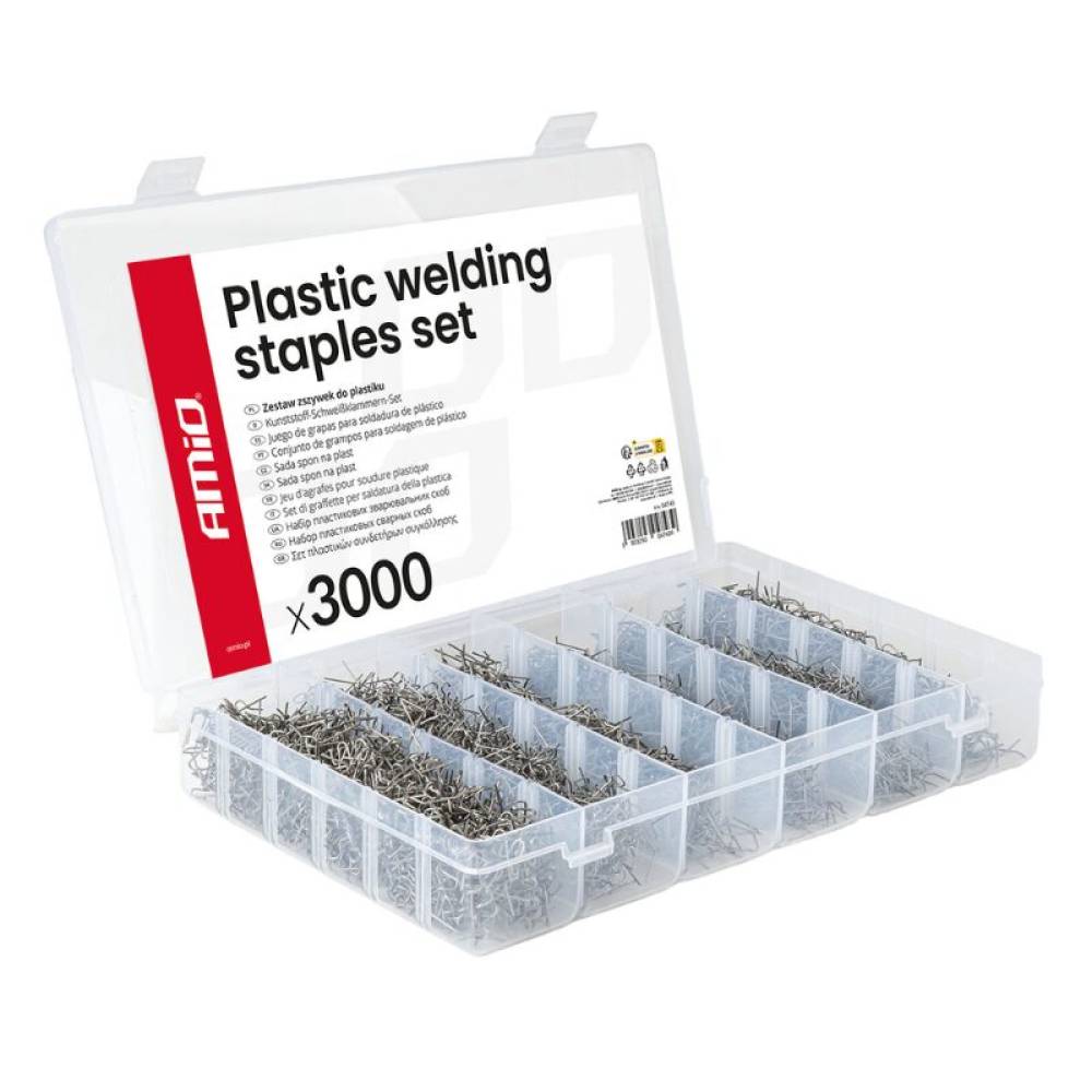 Trusa cleme pentru pistol lipit plastic 3000 piese Amio 04743