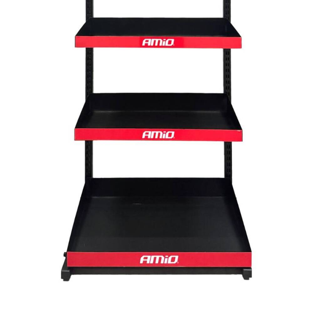 Stand Expozitor pentru produse, cu 3 rafturi si 24 de carlige, Amio 04803