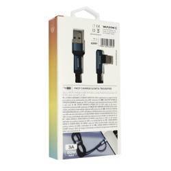 Cablu incarcator 2 in 1 USB/C, iesire TipC, Tip L, 1m, 3A, 60W, Carmotion WAYME 63097