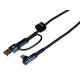 Cablu incarcator 2 in 1 USB/C, iesire TipC, Tip L, 1m, 3A, 60W, Carmotion WAYME 63097