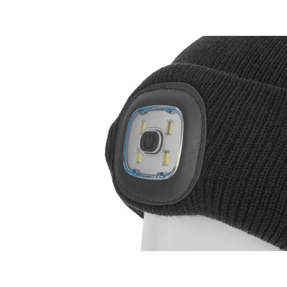 Caciula tricotata de iarna, cu Led, 3 moduri de iluminare, 150lm, neagra, B.A.M KMZ150