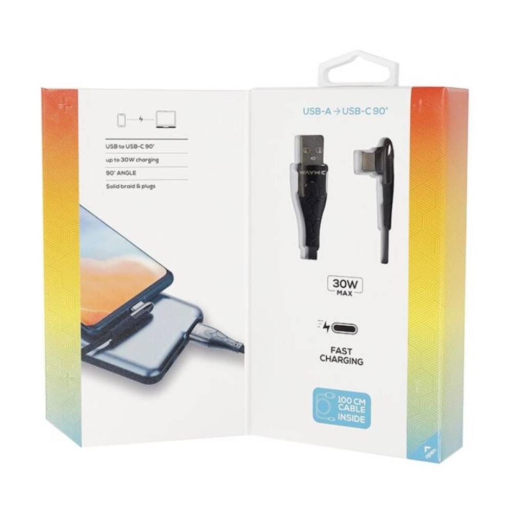 Cablu incarcator USB --> TipC, Tip L, 1m, 30W, Fast Charging, Carmotion WAYME 63099