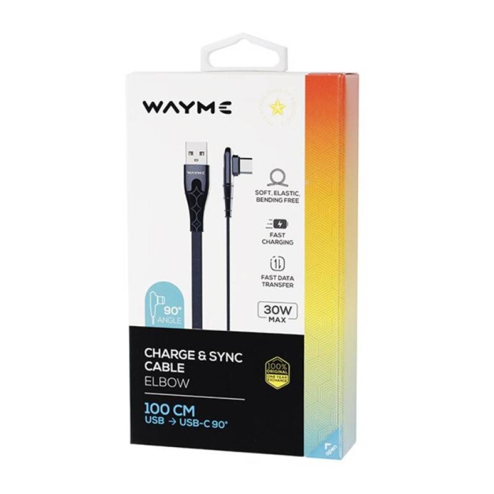 Cablu incarcator USB --> TipC, Tip L, 1m, 30W, Fast Charging, Carmotion WAYME 63099
