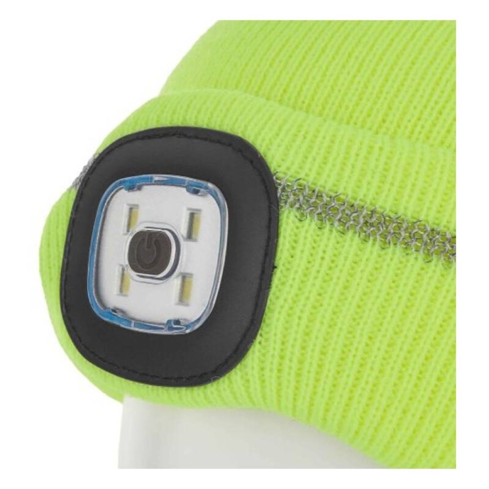 Caciula tricotata de iarna, cu Led, 3 moduri de iluminare, galbena, 150lm, B.A.M KMZ149