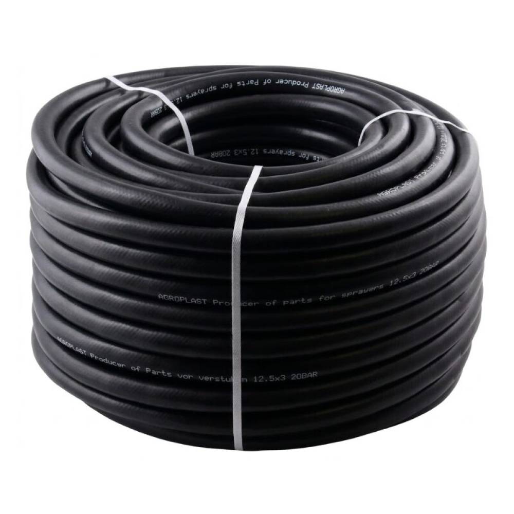 Furtun PVC cu insertie pentru apa, erbicidat, MET, 12.5x3mm, 20bar, rola 50m, AGROPLAST