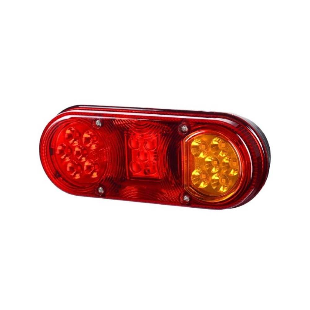 Lampa stop, 205x80, 4 functii cu numar, 12-24V, cablu 2m, stanga, LZD2003 Horpol