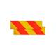 Placa reflectorizanta vehicul scurt (in dungi) 565x130mm, 0.8mm subtire 1039117