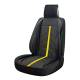 Husa pentru 1 scaun peste tetiera, cu laterale, negru cu galben, Potenza, Swissdrive PTNZYLW