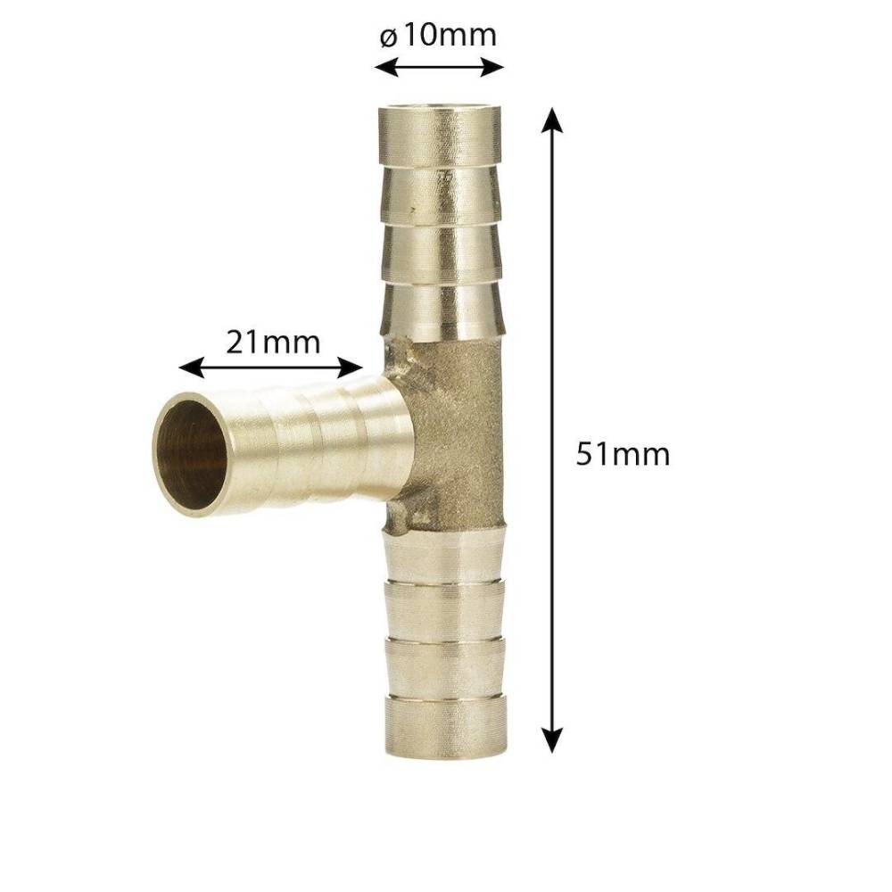 Conector furtun stut in T, fi10mm, Carmotion 83475