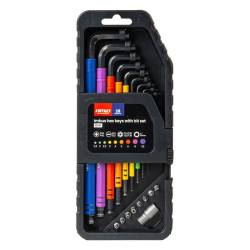 Set 9 chei imbus Hexagonale, 1.5-10mm, multicolor, Amio 04787 Set 9 chei imbus Hexagonale, 1.5-10mm, multicolor, Amio 04787