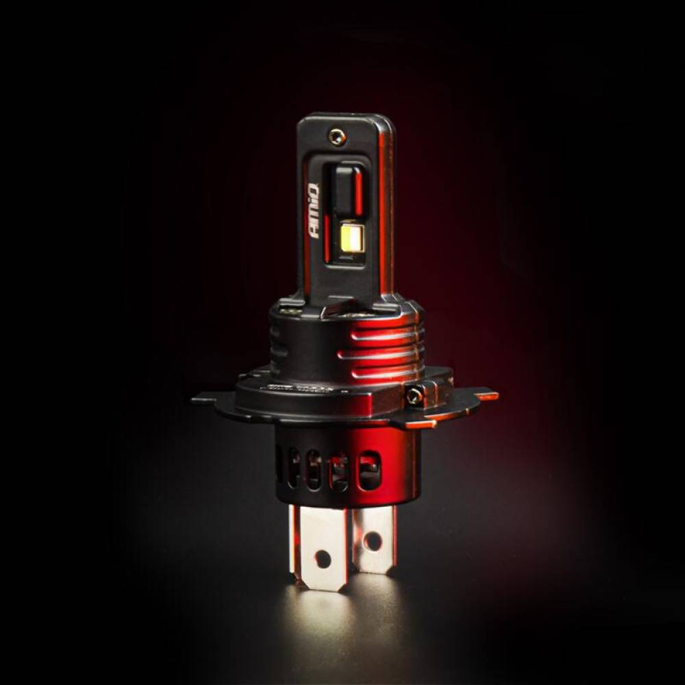 Set 2 becuri H4-H19, LED, 70W, 12V-24V, 2900lm, 6000K, Canbus, Serie F26 PRO, Amio 04871 Set 2 becuri H4-H19, LED, 70W, 12V-24V, 2900lm, 6000K, Canbus, Serie F26 PRO, Amio 04871