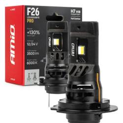 Set 2 becuri H7-H18 LED, 68W 12V-24V, 3500lm, 6000K, Canbus Series F25 PRO, Amio 04872
