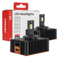 Set 2 becuri D5S LED, 70 W, 6864 lm, 6500 K,a XD PRO Canbus Amio 04683