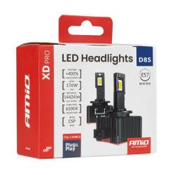 Set 2 becuri D8S LED, 176W, 14,424 lm, 6500 K, XD PRO Canbus, Amio 04684
