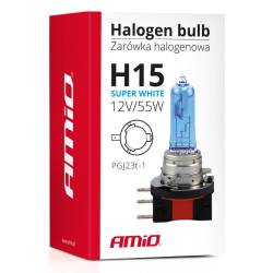 Bec H15, 12V/15/55W, Super White, Amio 01492