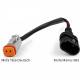 Mufa adaptor, din mufa tata Deutsch, cu 2 pini -> in mufa HB3, cu cablu, TT.DT2F-9005M