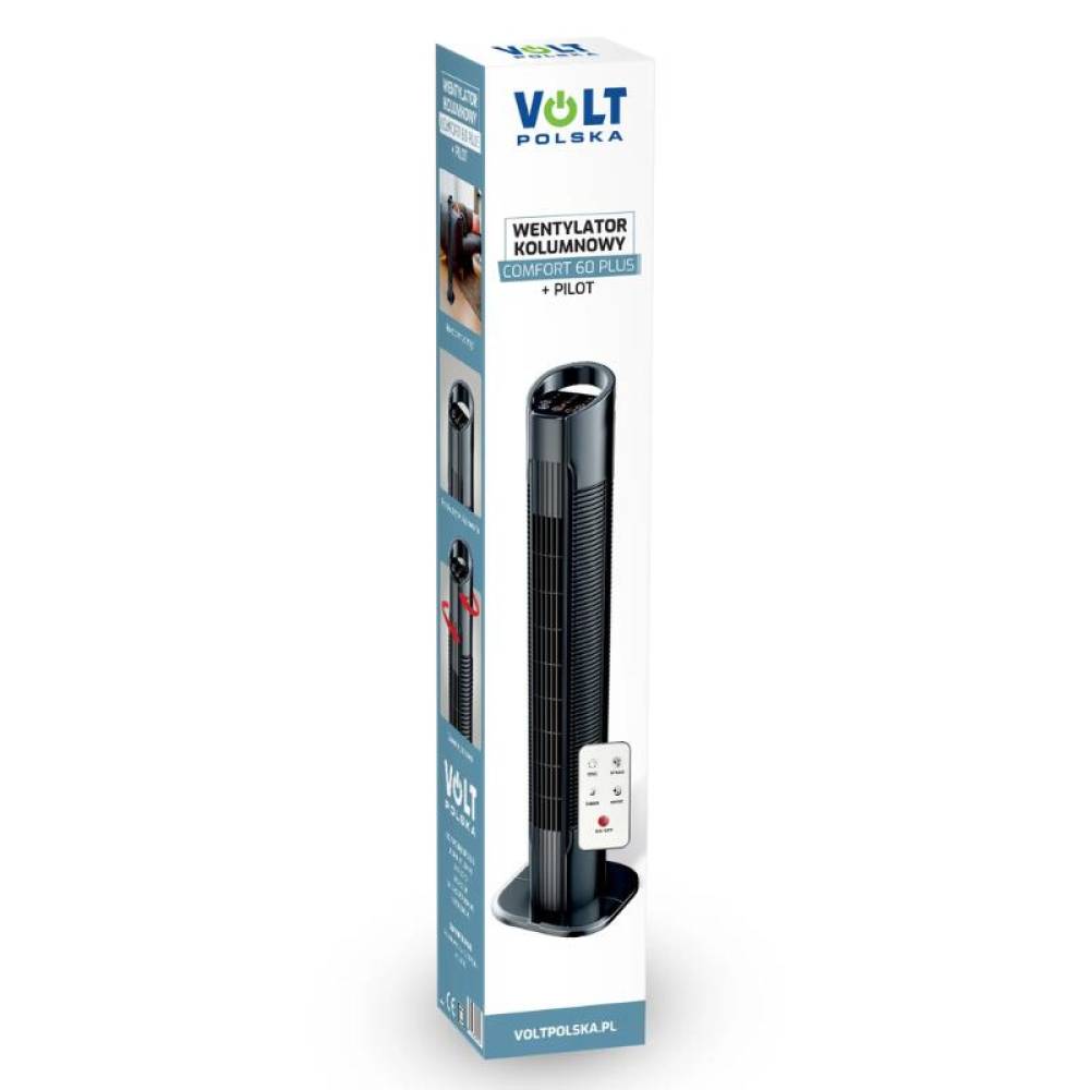 Ventilator tip coloana, cu telecomanda, 60W, Volt Polska, WNT029