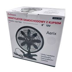 Ventilator 12V metalic, fi 20cm, prindere cu clipsuri, Aerix CarCo 61440