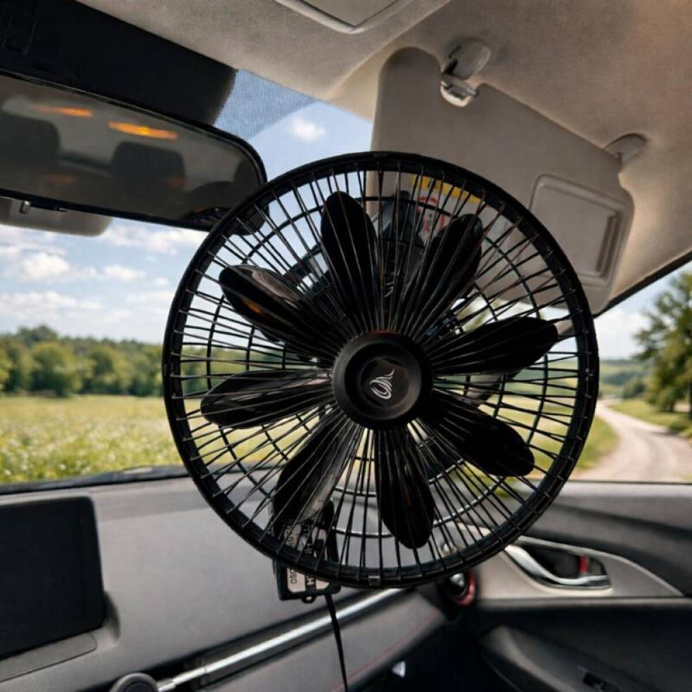 Ventilator 12V metalic, fi 20cm, prindere cu clipsuri, Aerix CarCo 61440