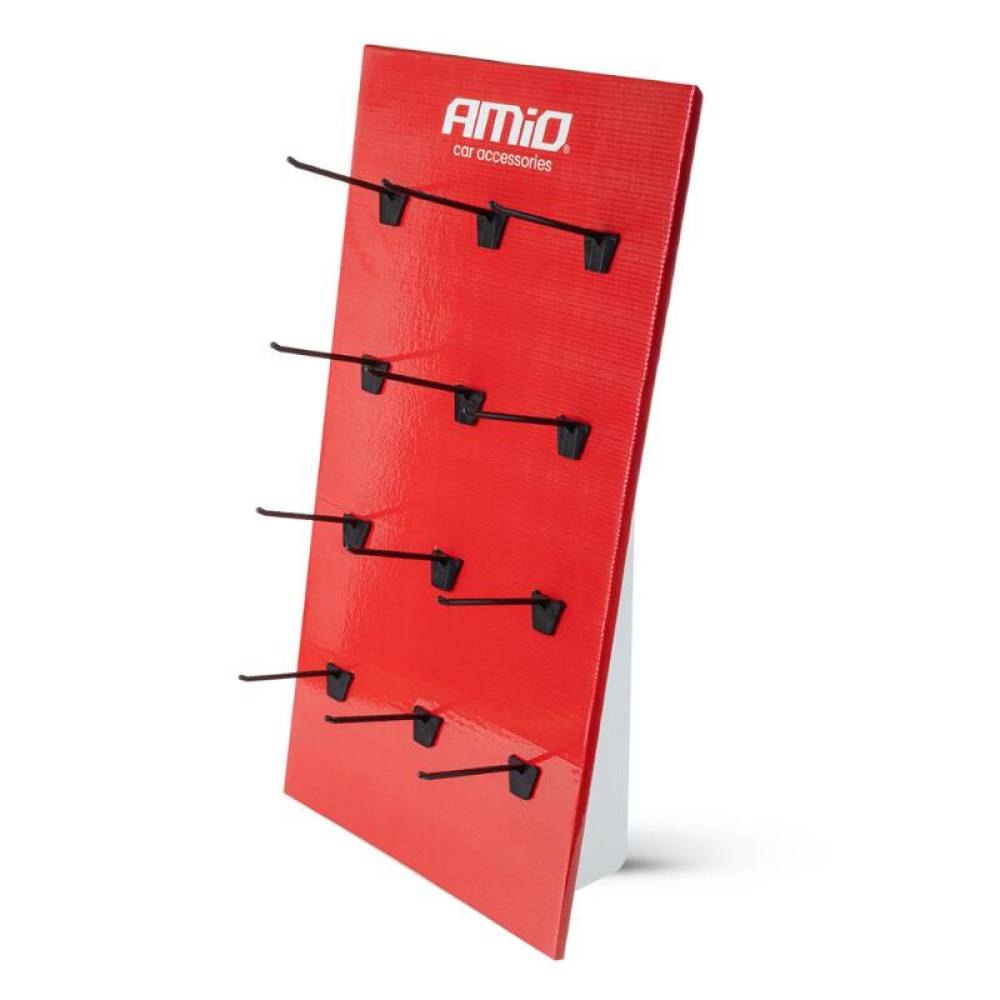 Stand prezentare, carton, 12 carlige, Amio 02101D