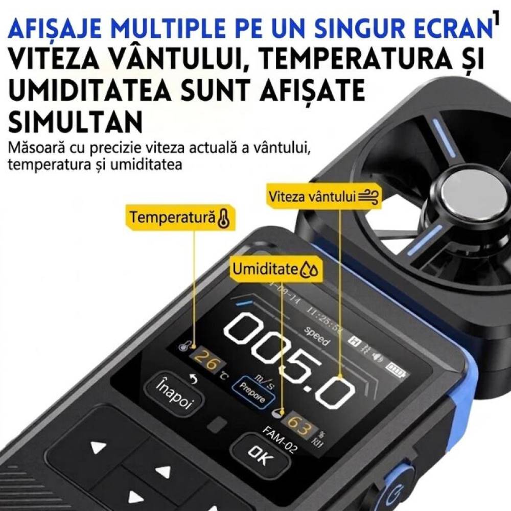 Anemometru digital FAM-02 Fnirsi
