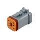 Mufa conector cu 6 pini, tata, cu pini tip mama, pentru far, tip Deutsch DT06-6S/A.07131 Wesem
