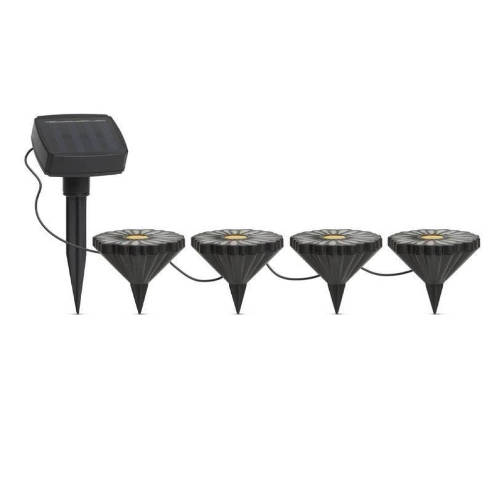 Lampa solara de gradina cu fir 3.6m,cu 4 flori, Garden Of Eden 11732