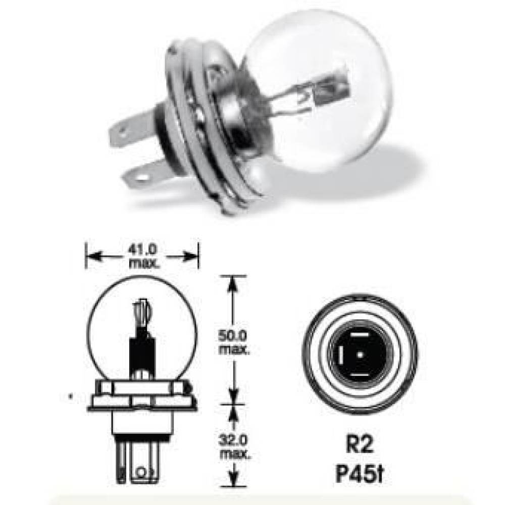 Bec far R2  24V/50/55W  Amio 04942