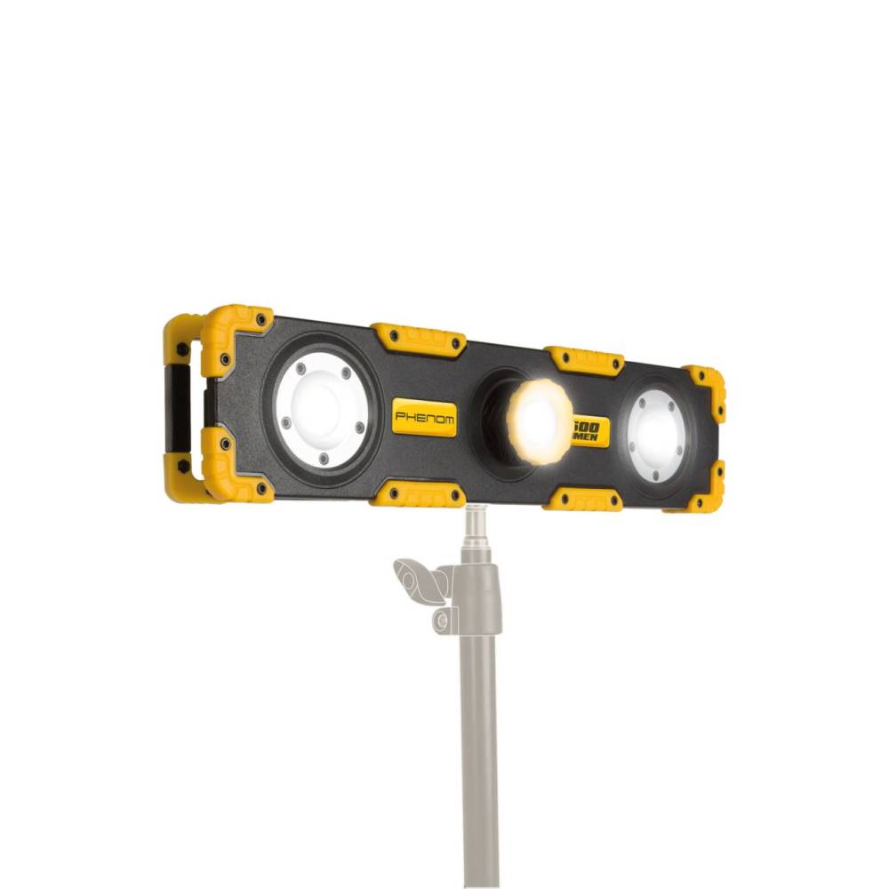 Proiector LED 1200lm cu acumulator si intensitate si focalizare reglabile Phenom 18649