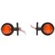 Lampa gabarit cu brat 105 (fi60), Old School, 18 LED-uri Neon, galben-rosu, FR 0118 Formplas