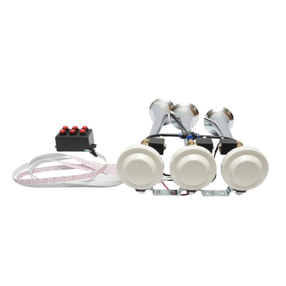 Claxon 24V, pe aer, 3 pipe, 6 melodii, 79879 
