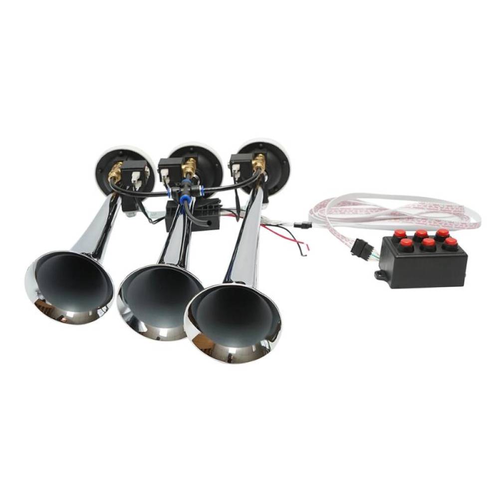 Claxon 24V, pe aer, 3 pipe, 6 melodii, 79879 