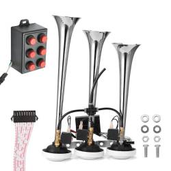Claxon 24V, pe aer, 3 pipe, 6 melodii, 79879 