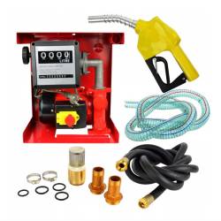 Set pompa electrica transfer combustibil, 230V, 1850W, 60L/min, cu pistol, contor cu autoamorsare, furtun aspiratie 2m, furtun transfer 4m, H00550 Heidmann