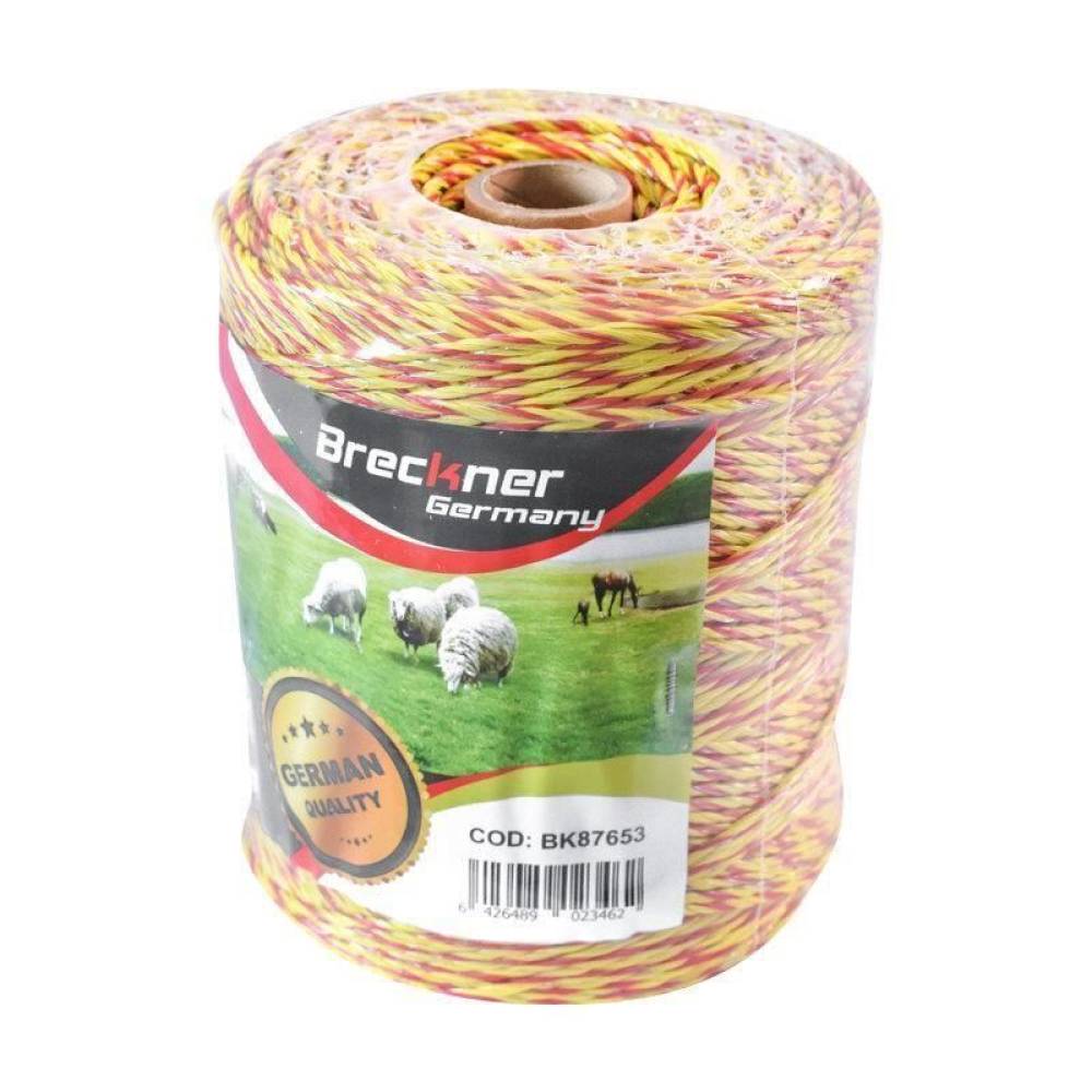 Rola fir galben cu rosu, pentru gard electric, fi2, 6x0.15mm, 500M, BK87653
